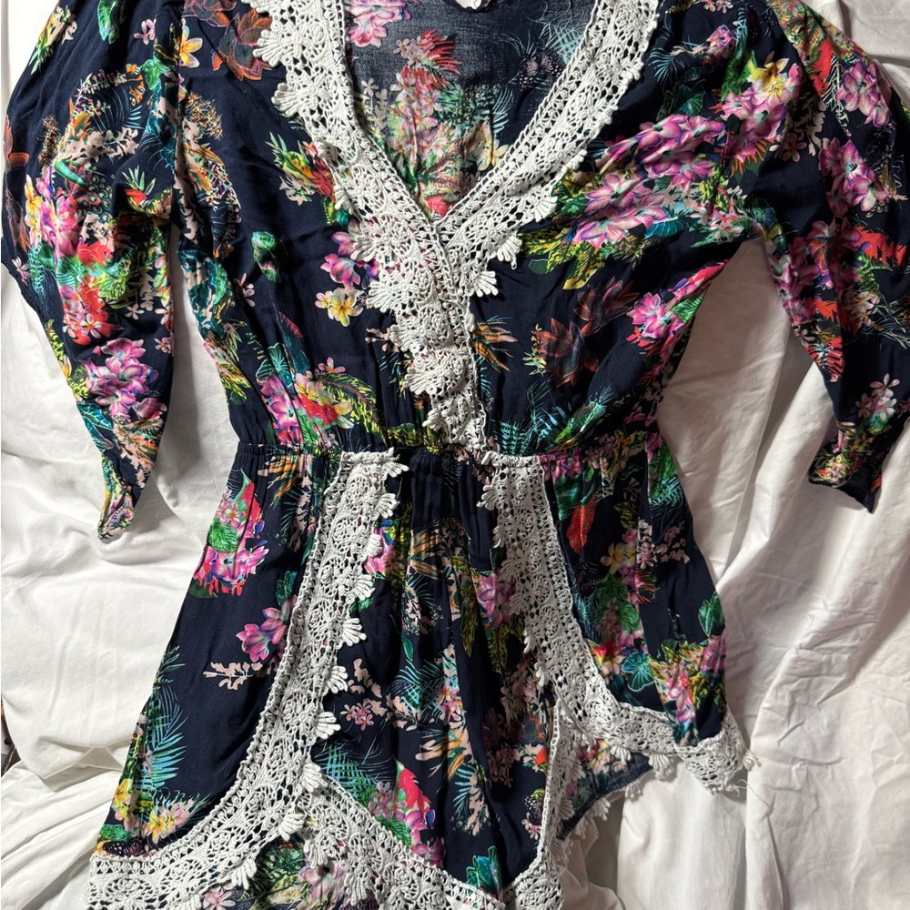 Love Culture Navy Floral Top